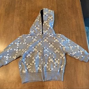 Toddler Paul Frank Hoody Zip Sweatshirt Skulls 18m